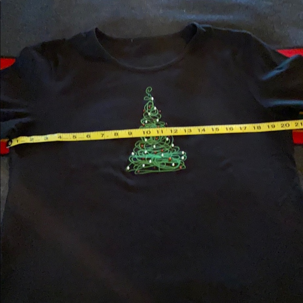 Black Christmas Tree Shirt - Picture 4 of 6
